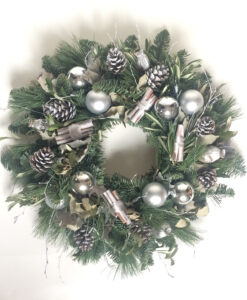 Christmas wreath silver