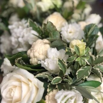 White flowers with cauliflower
