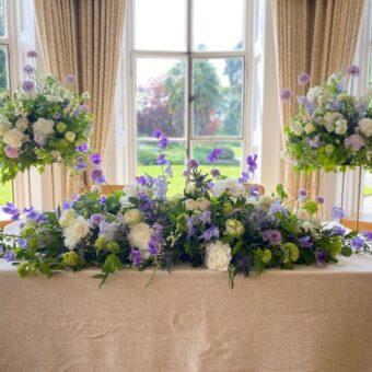 wedding flowers at Cambridge cottage